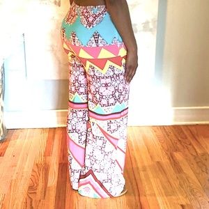 Gianni Bini! Colorful wide legged pants.